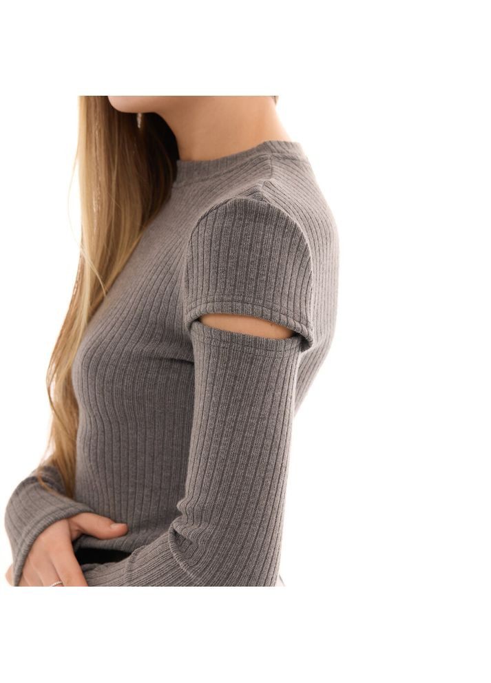 Лонгслів Mira жіночий Темно-сірий Pobedov (371258695)