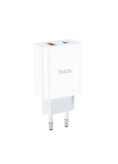 Мережевий зарядний пристрій PD20W+QC3.0 charger White (6931474766076) Hoco C97A (382738788)