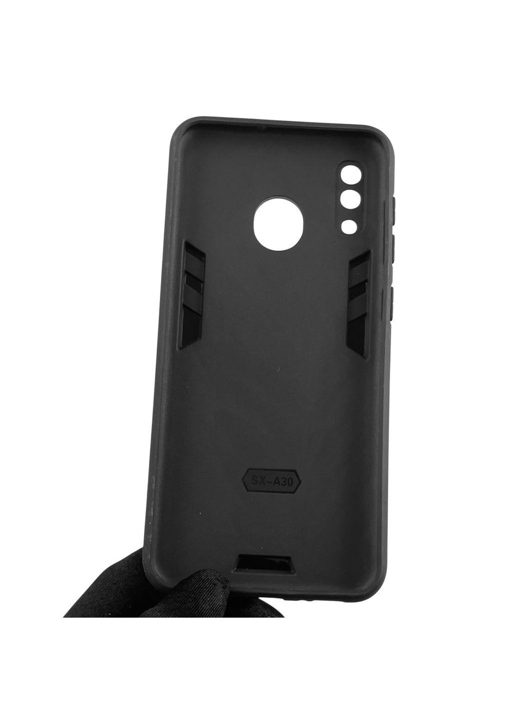 Чехол для телефона Galaxy A20 (SM-A205F) бронированный с кольцом-держателем на самсунг а20 чёрный Samsung (366233005)