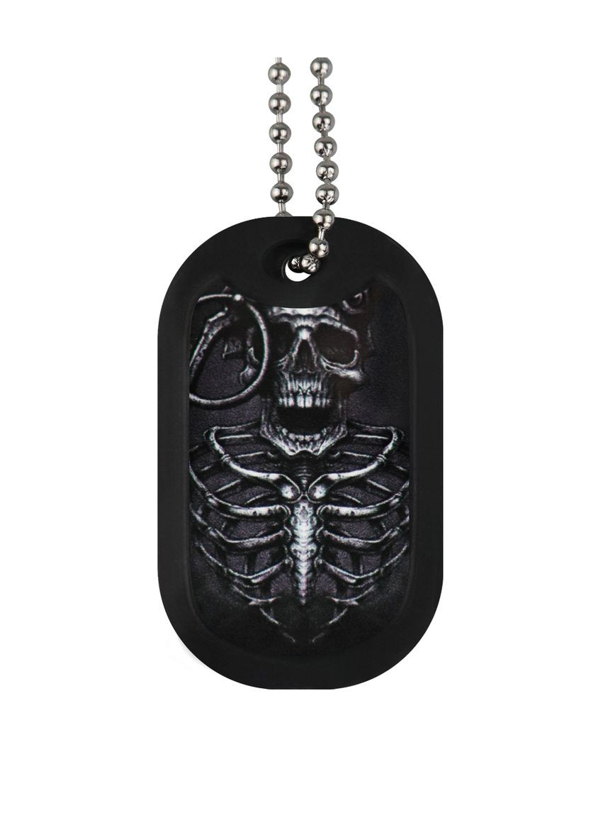 Жетон+цепочка+бампер черная серия №100 из стали двухсторонняя UF печать 4PROFI (324444842)