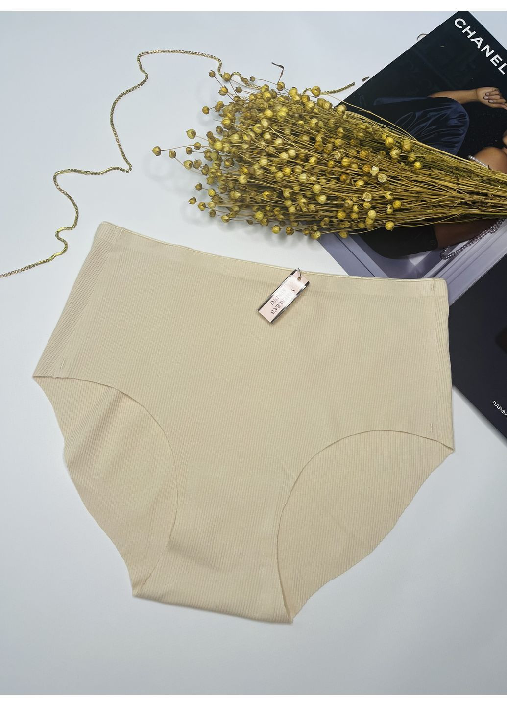 Бесшовные трисики из натурального хлопка в рубчик. Vimerlea's spring (363264197)