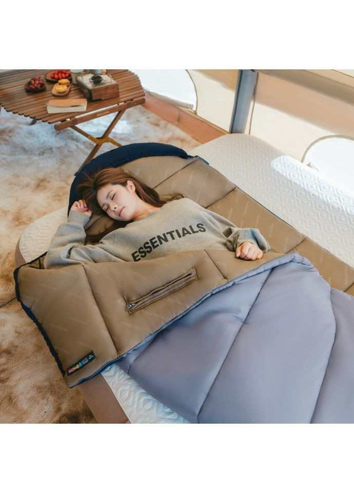 Спальник з капюшоном Sunny Day PL02 U250 CNK2550WS028, (8,5°C), правий, коричнево-зелений Naturehike (353502798)