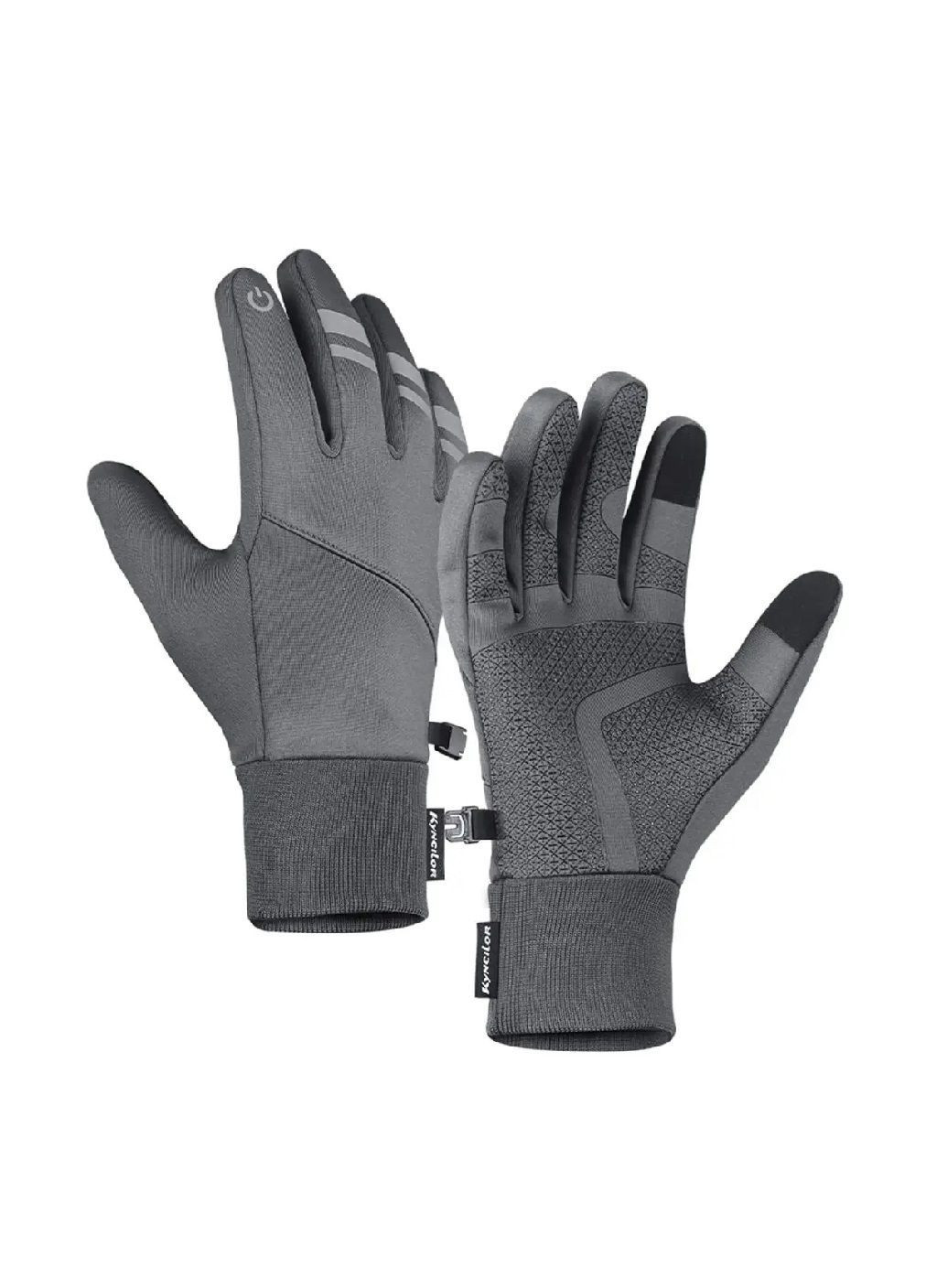 Перчатки спортивные ветрозащитные с пальцами для сенсорного экрана светоотражающими элементами (482285-Prob) Размер L Unbranded (372916934)