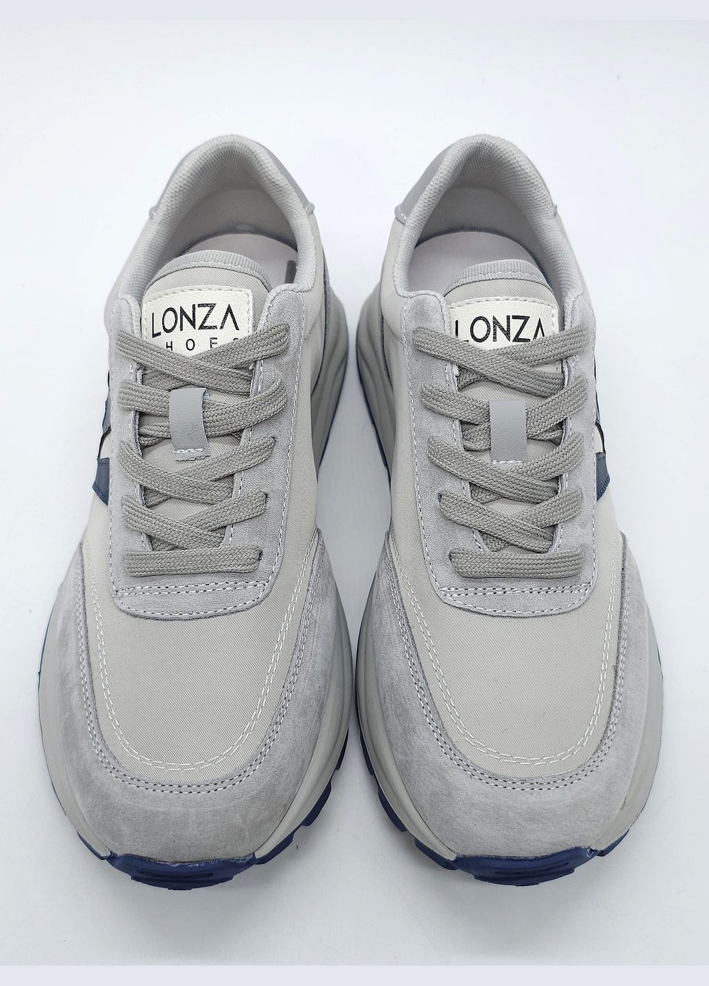 Серые всесезонные женские кроссовки серые кожаные l-11-53 23 см(р) Lonza