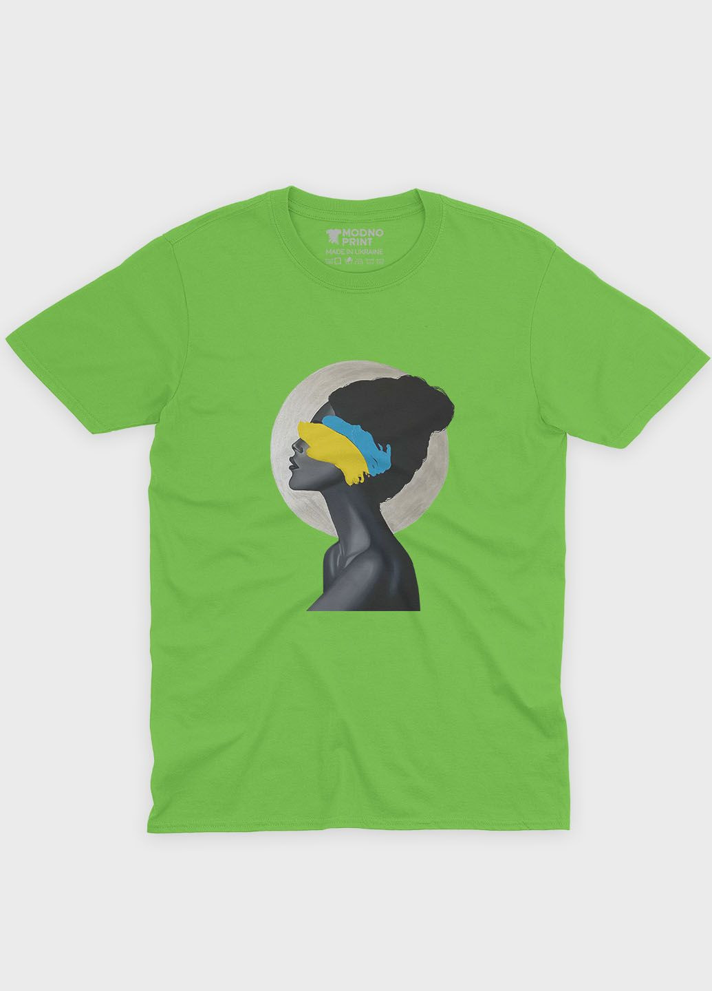 Салатова демісезонна футболка для хлопчика з патріотичним принтом (ts001-3-kiw-005-1-063-b) Modno