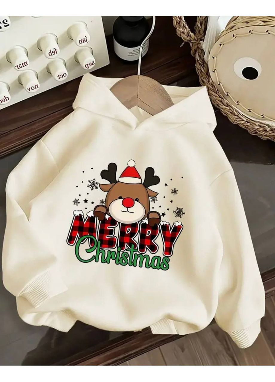 Дитяче тепле новорічне худі з кишенею кенгуру — ЗАМІРИ В ОПИСІ DK/DL Мода без кордонів (371761234)