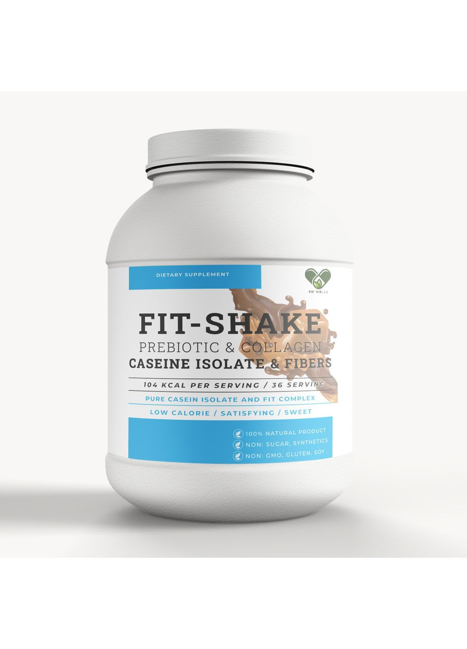Протеїн для схуднення Fit Shake казеїновий 1,2 кг Карамель Envie Lab (369154462)