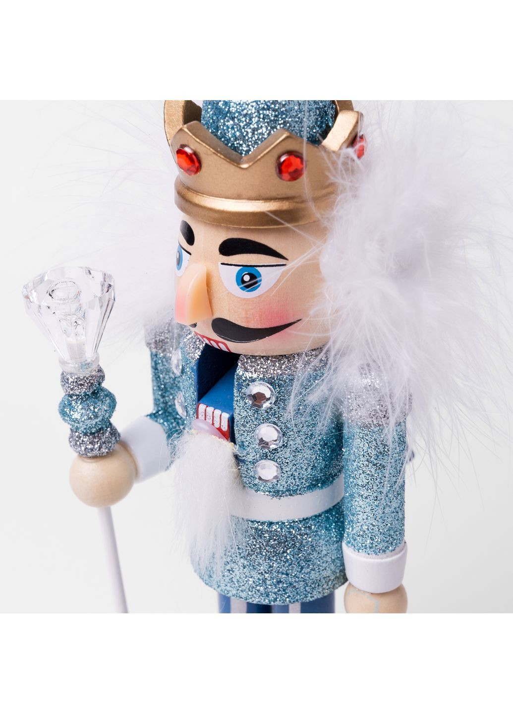 Фигурка декоративная Щелкунчик 20см дерево голубой (974682) Novogod'ko (368290354)