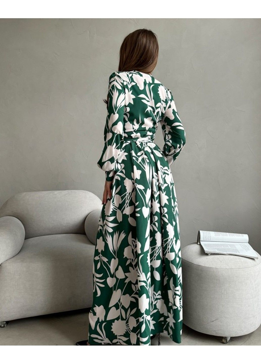 Зеленое повседневный платье 14458 m зеленый ISSA PLUS