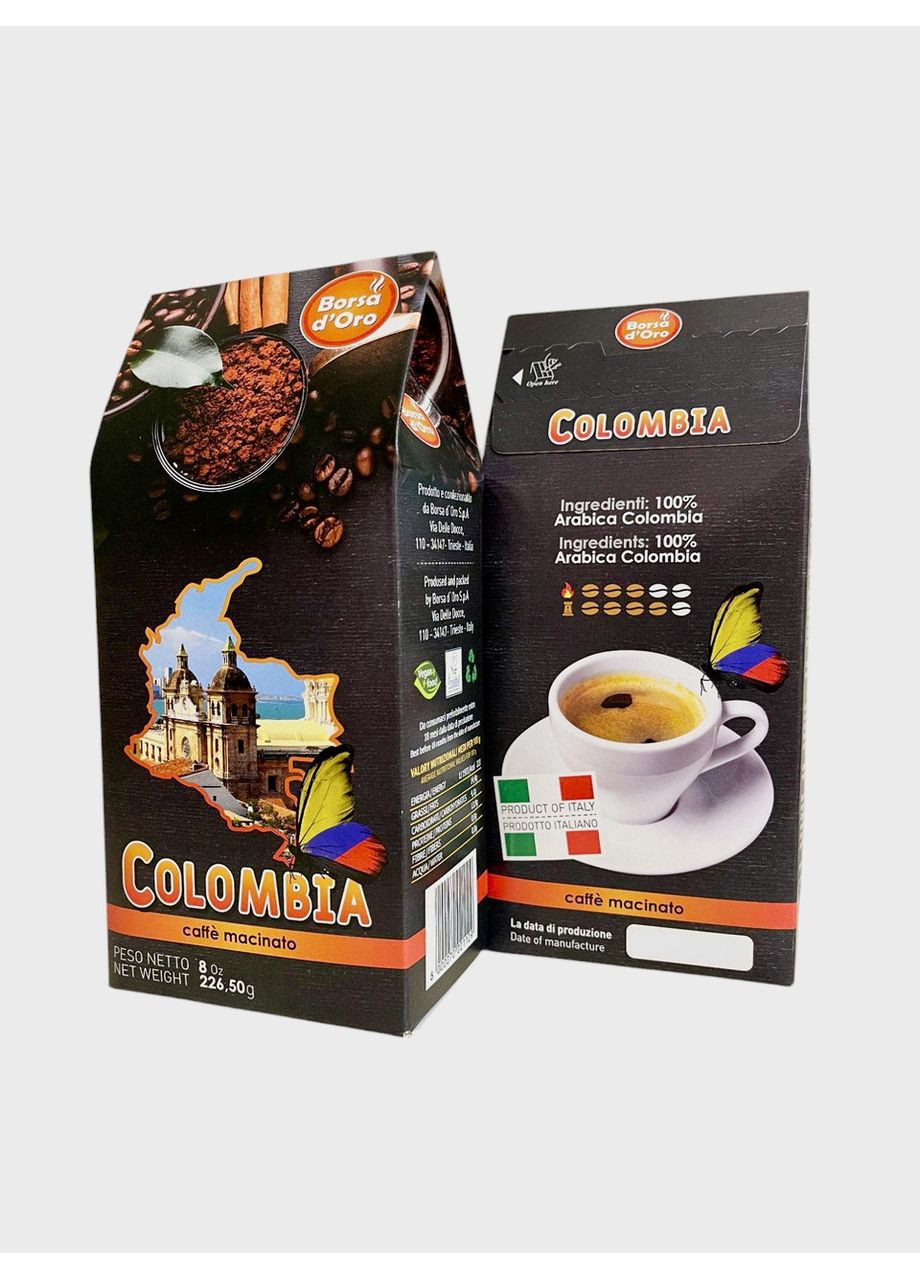 Кофе молота КОЛУМБИЯ 226.50г, Borsa d`Oro (Италия) Borsa D'oro (358791026)