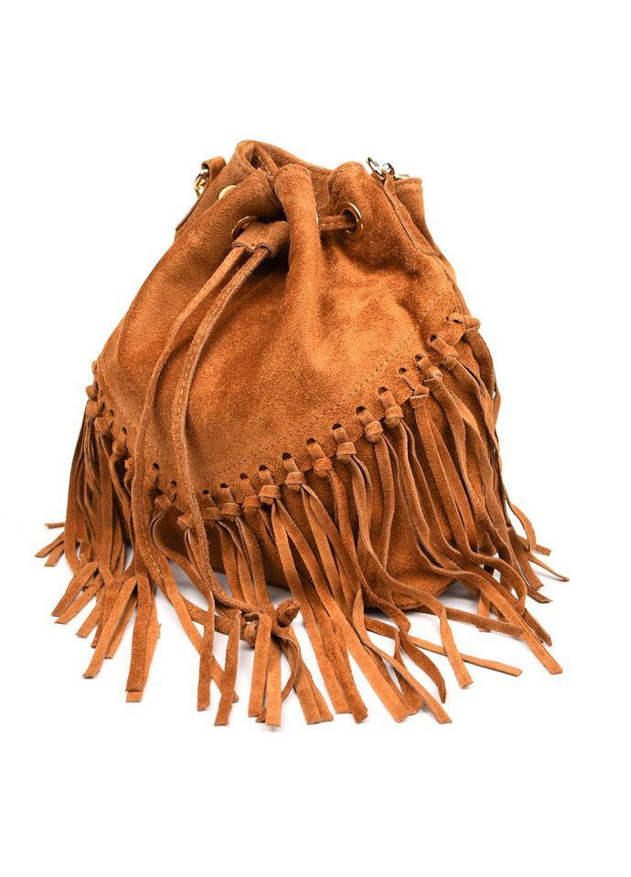 Замшевая женская сумка на плечо (Италия) fz189645 коньячная. Firenze (316702200)