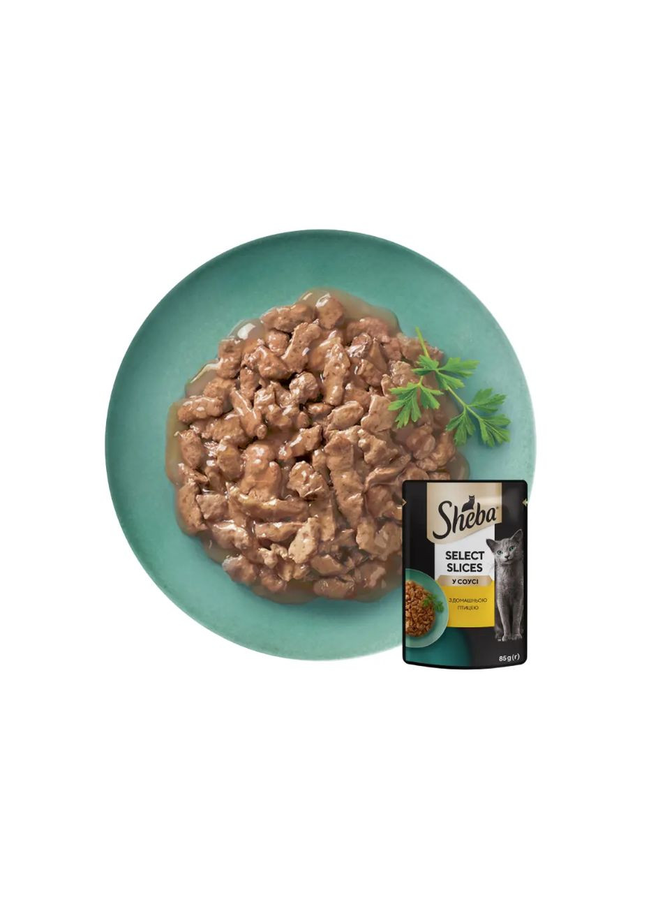 Влажный корм для котов с домашней птицей в соусе 85 г 410341 Sheba (322424255)