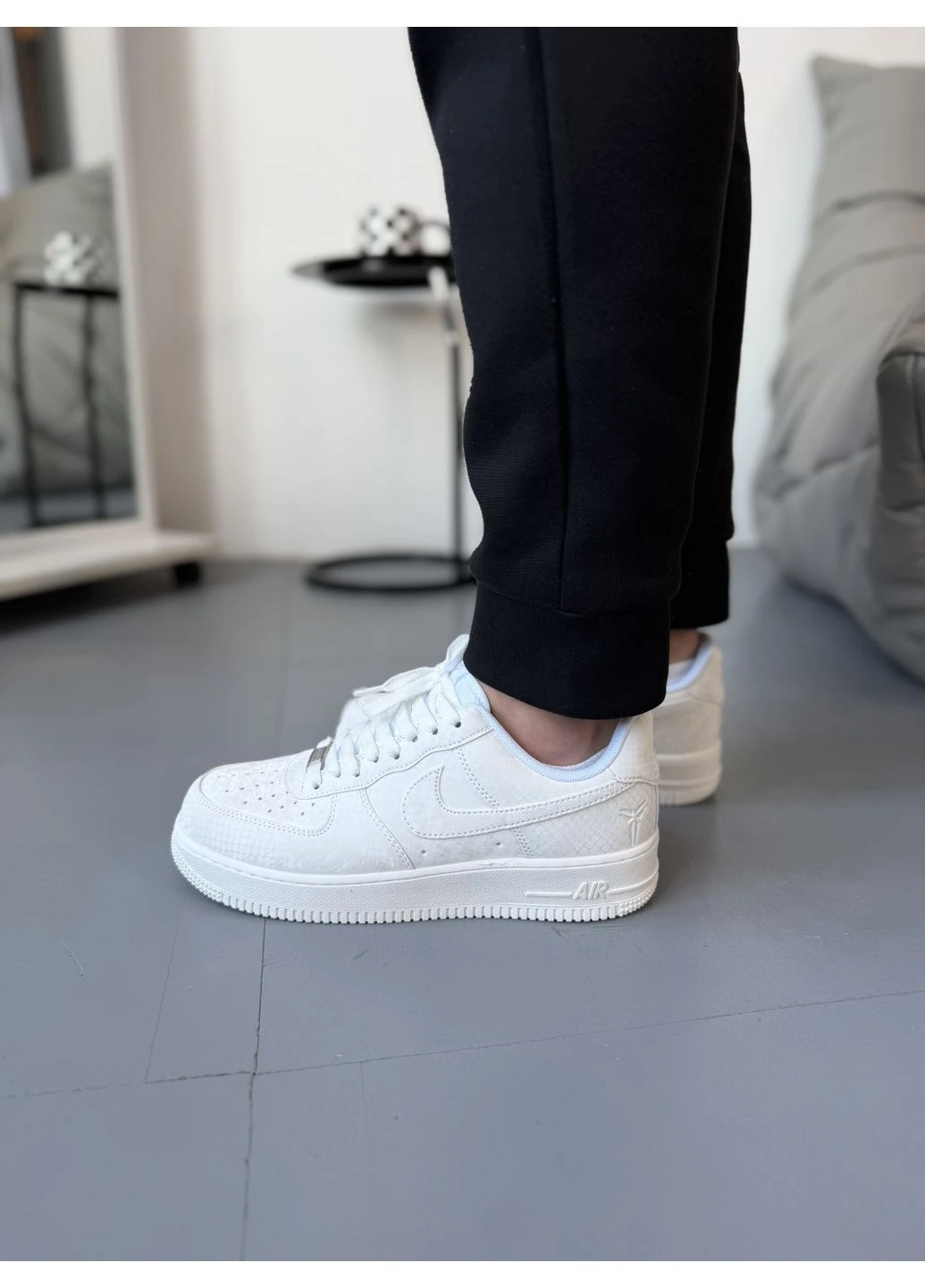 Білі літні кросівки nike kobe bryant x air force 1 low forever white 8/24 найк аір форс No Brand