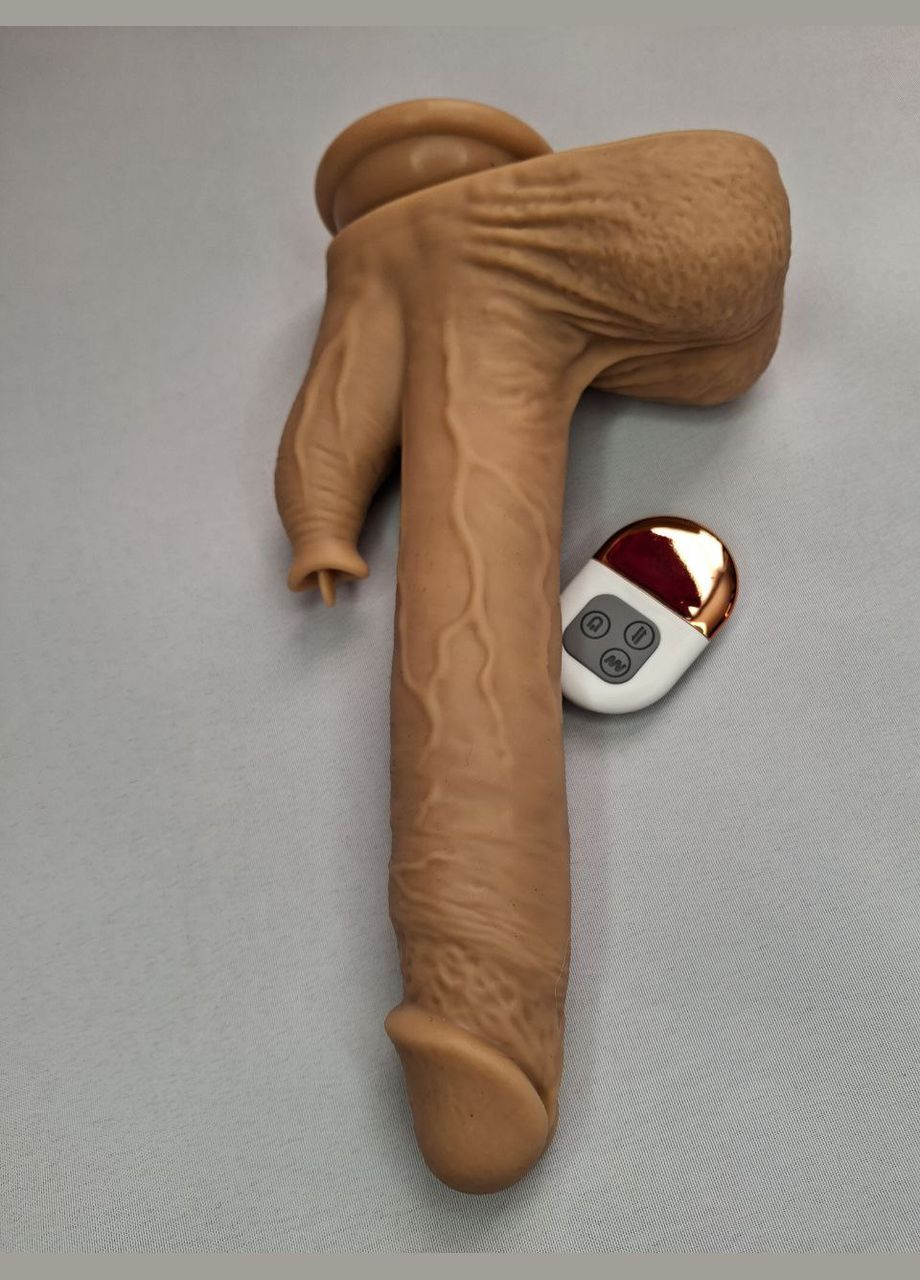 Реалістичний силіконовий фалоімітатор FIDECH 4 в 1, що обертається, нагрівається, вібрує Unbranded (315883928)