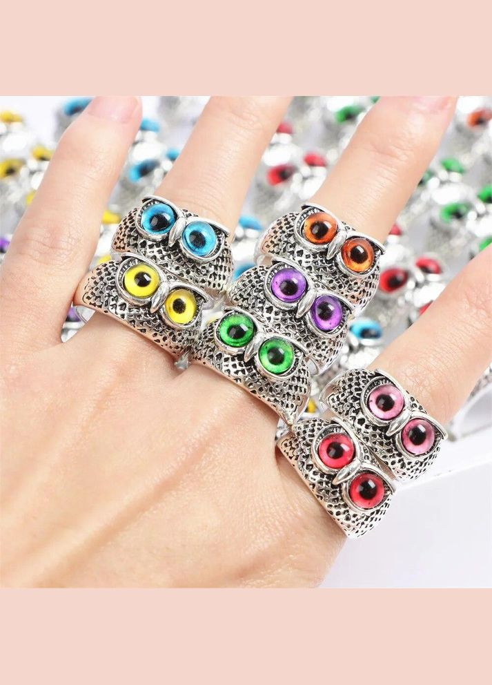 Веселые красивые кольца для девушки в виде забавной совы регулируемые кольца сова на выбор 1 шт р регулируемый Fashion Jewelry (285814482)
