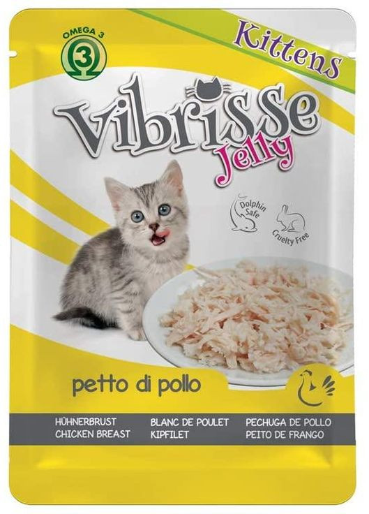 Павук для кошенят з курячою грудкою в желі Croci Jelly Kittens 70 г (8023222169913) Vibrisse (364787822)