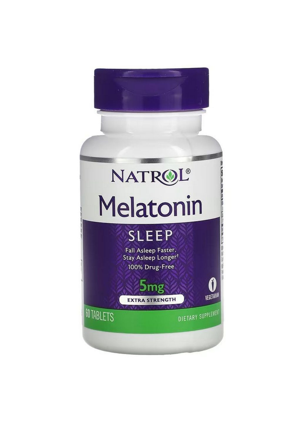 Натуральна добавка Melatonin 5 mg Extra Strength, 60 таблеток Natrol (294928358)