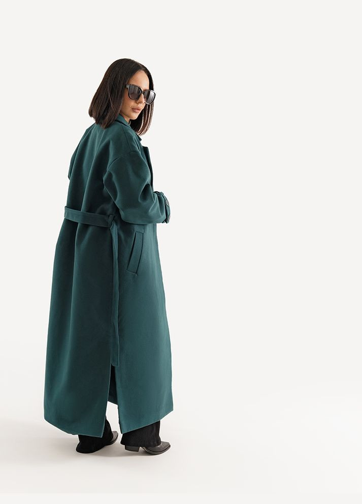 Зелене демісезонне Пальто жіноче колір зелений CB-00230014 Yuki