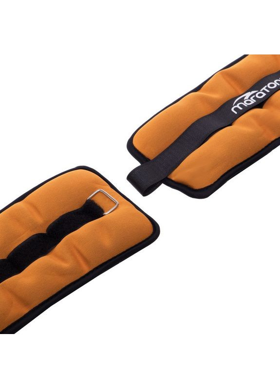 Утяжелители-манжеты для рук и ног Pro (2 x 1кг) (нейлон, песок, оранжево-серый) (FI-3123-2) Maraton (361439086)