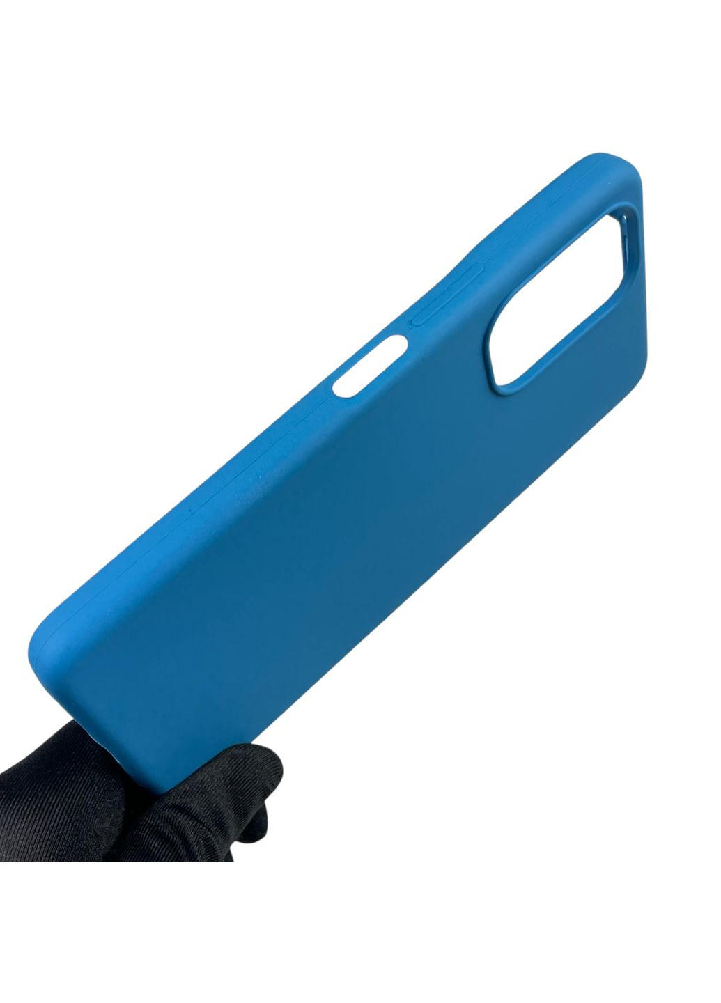 Чохол для Camon 19 (CI6n) силіконовий з мікрофіброю нековзний на техно камон 19 синій Tecno (366236394)