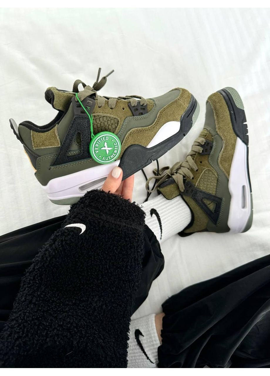 Білі Осінні кросівки чоловічі nike air jordan 4 craft olive найк аір джордан No Brand