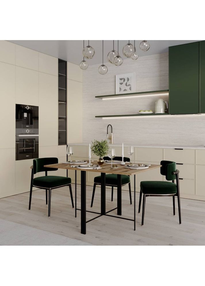 Стол-трансформер Voody Дуб Эвок Golden/Black (TB26100000030) Art In Head (344460474)