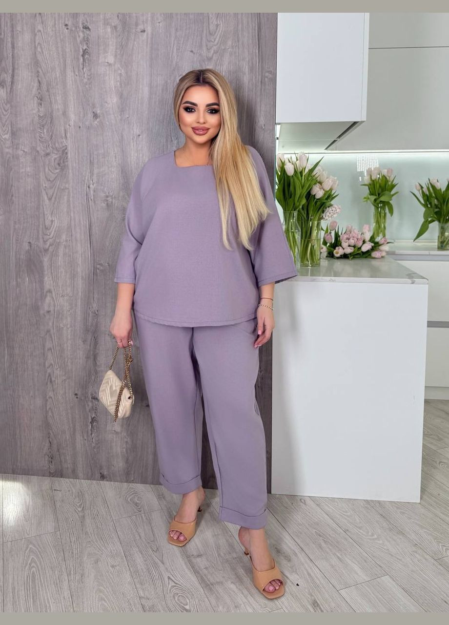 Жіночий костюм з льону вільного крою Avanti (338438366)