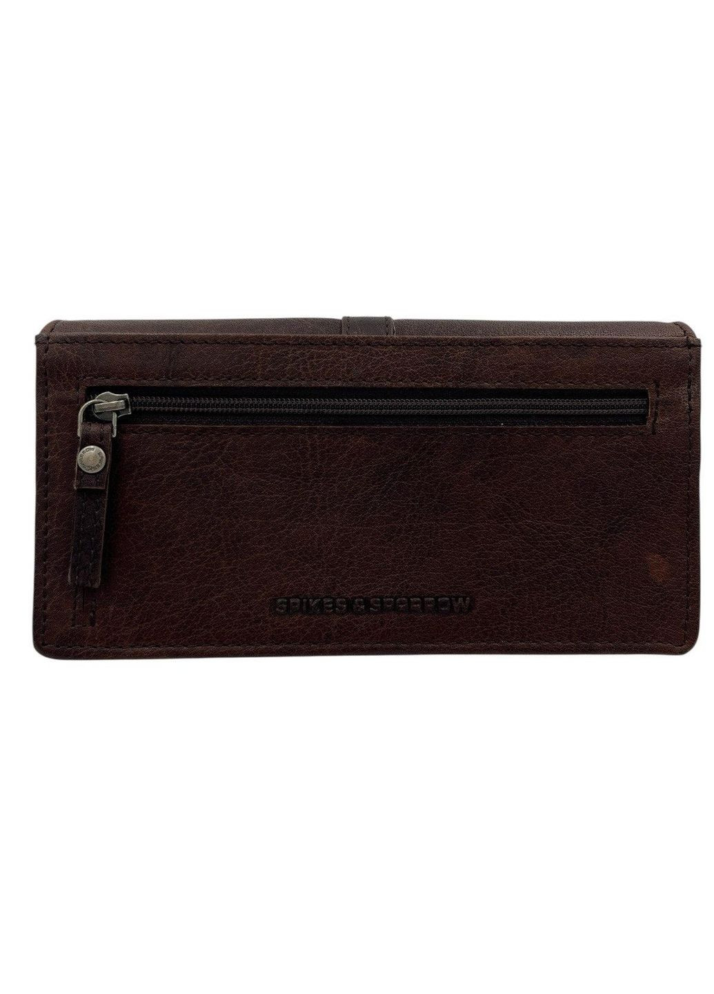 Гаманець шкіряний жіночий шоколадний вінтажний SPIKES&SPARROW (Д/Ш/В) 17х4х9 см Spikes & Sparrow (368801437)