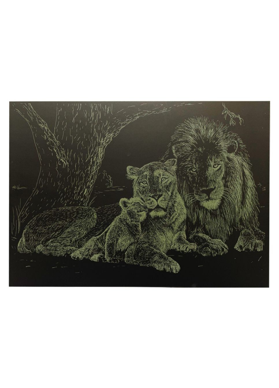 Гравюра А4 "Лев" ГрА4 3з економ варіант в пакеті 29,7х21 см Danko Toys (363202038)