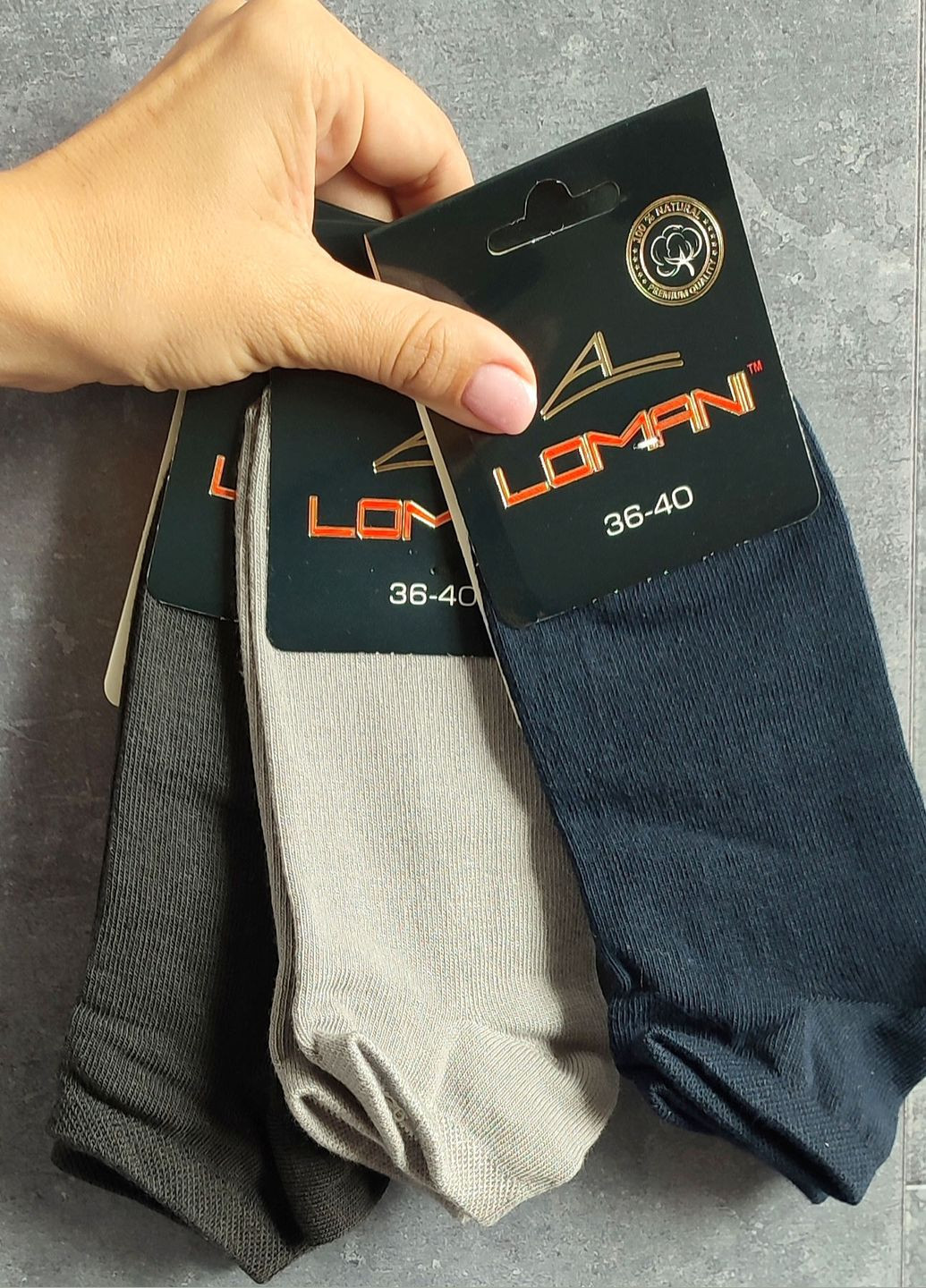 Комбинированные носки короткие хлопковые 6 пар упаковка житомир (0017/6) р.36-40 Lomani однотонные (331770675)