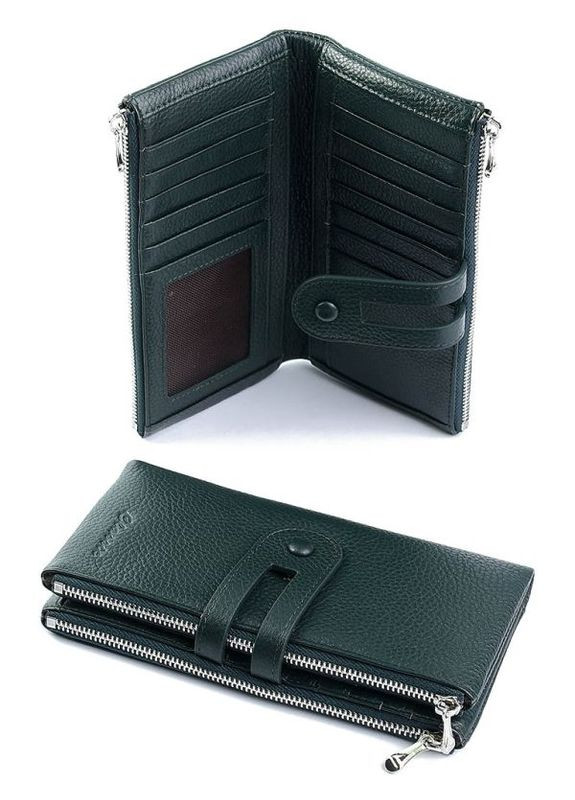 Жіночий шкіряний гаманець зелений No Brand (294629473)
