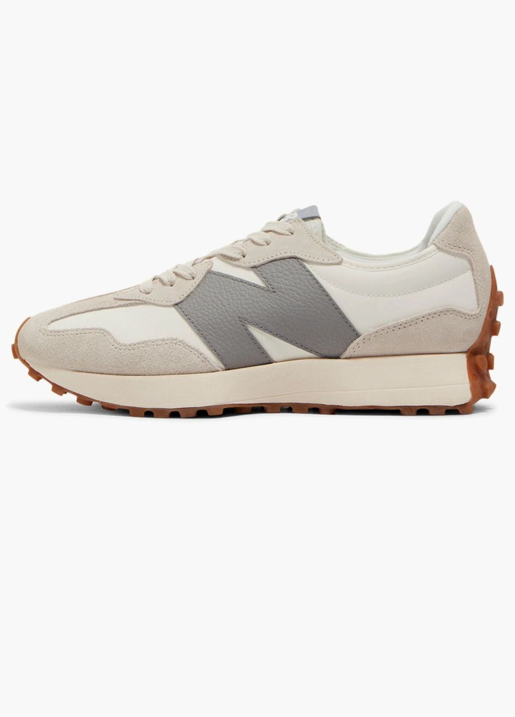 Белые всесезонные кроссовки унисекс 327 sneaker white/beige u327lt New Balance