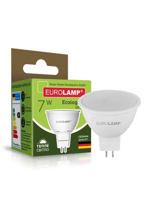 Лампочка LED SMD MR16 7W GU5.3 3000K 220V (LED-SMD-07533(P)) Eurolamp (396935003)
