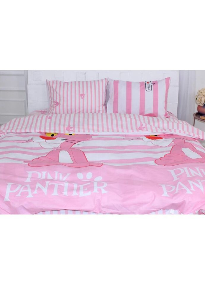 Постільна білизна Бязь Premium 17-0110 Pink Pantere 2х143х210 (2200001612174) Mirson (280801308)