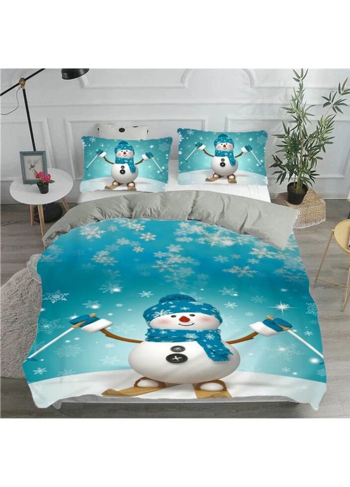 Постельное белье из плюш-велюра Объятия Снеговика 3047 13618 215150 см FlexDress (336328461)