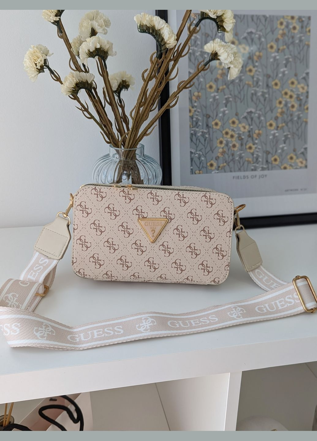 Сумочка кросс-боді міні лого молочний No Brand (322283864)