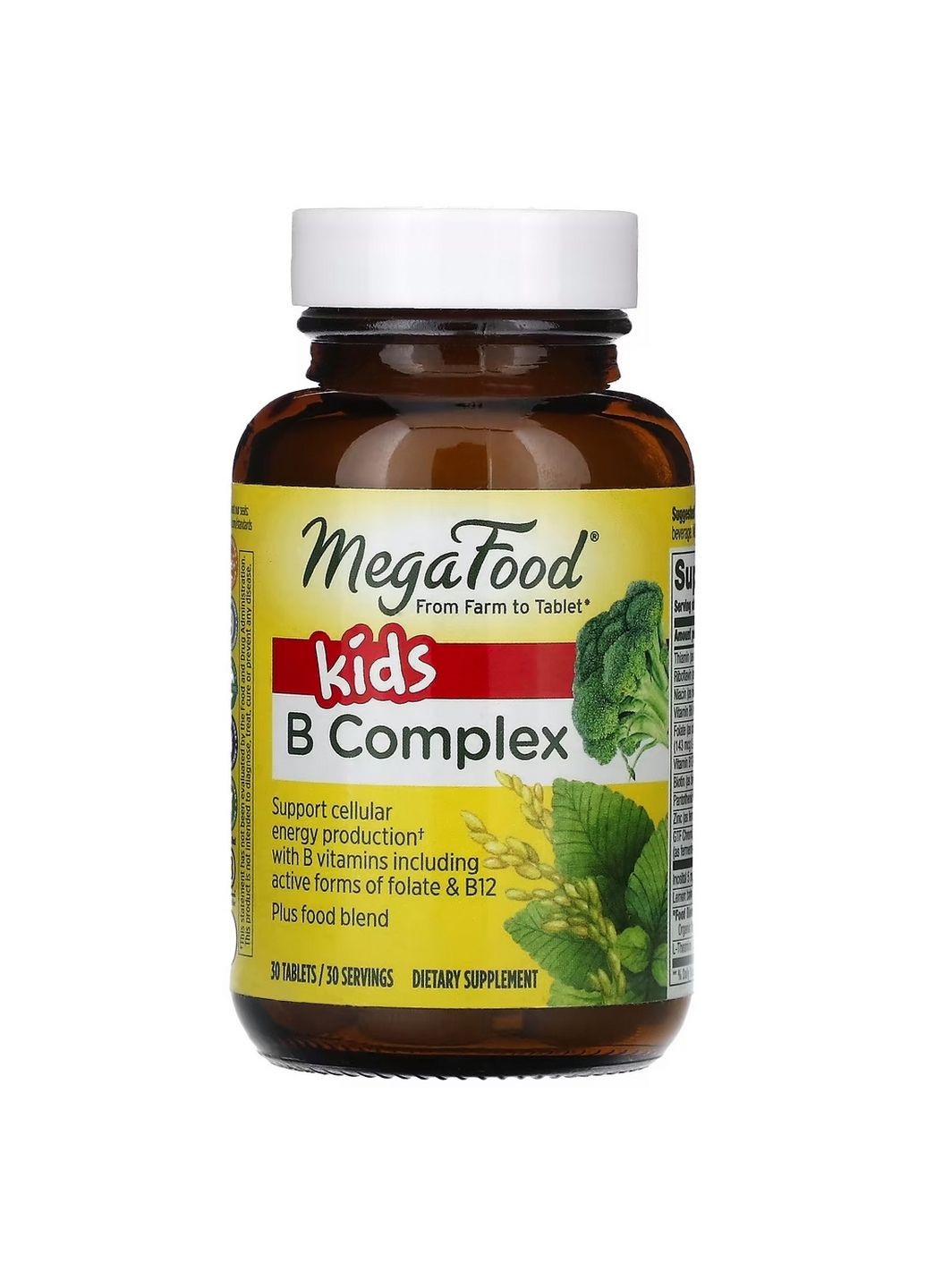 Вітаміни та мінерали Kids B Complex, 30 таблеток MegaFood (293418970)
