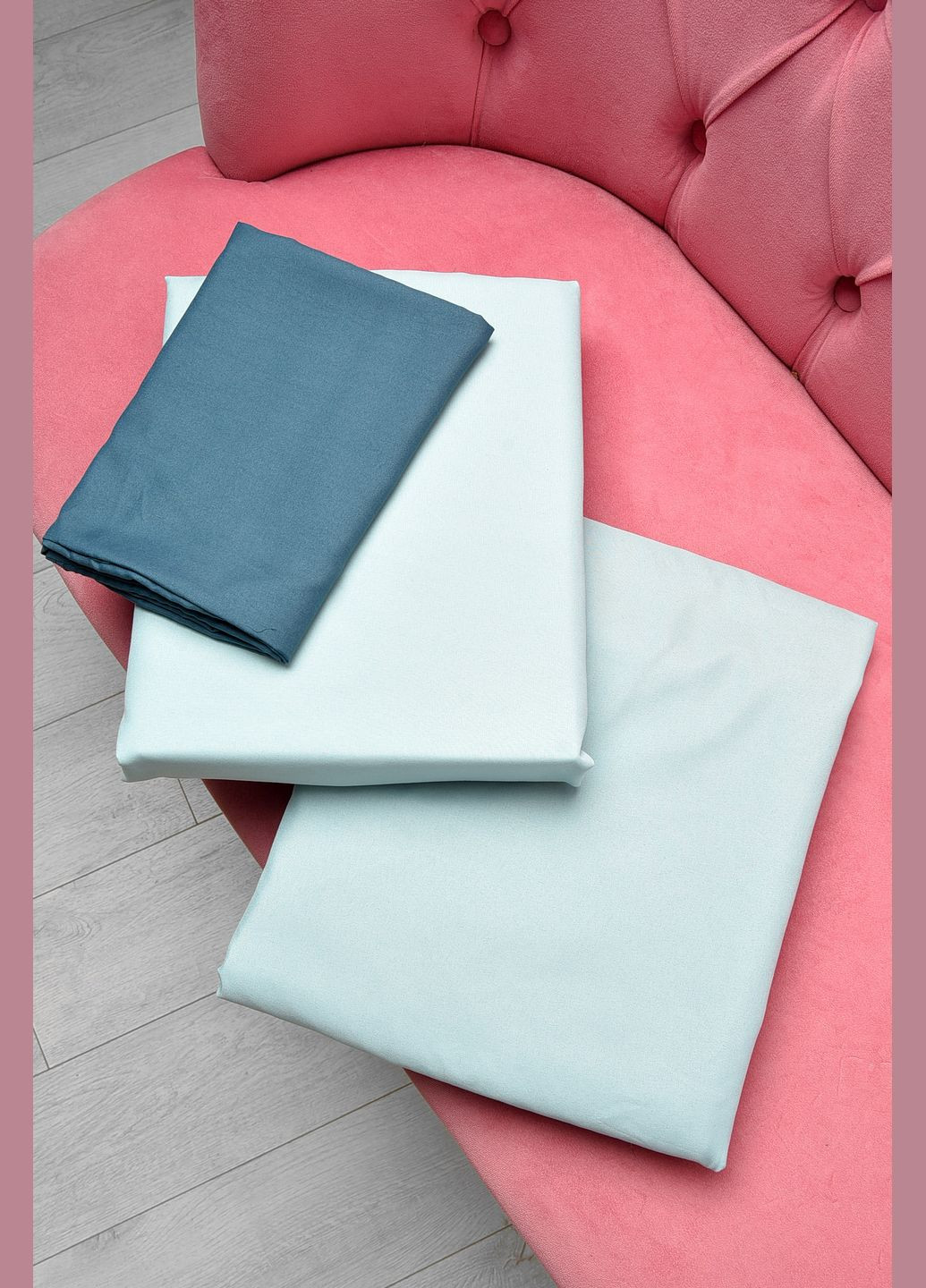 Комплект постільної білизни євро однотонний зеленого кольору Let's Shop (317241601)