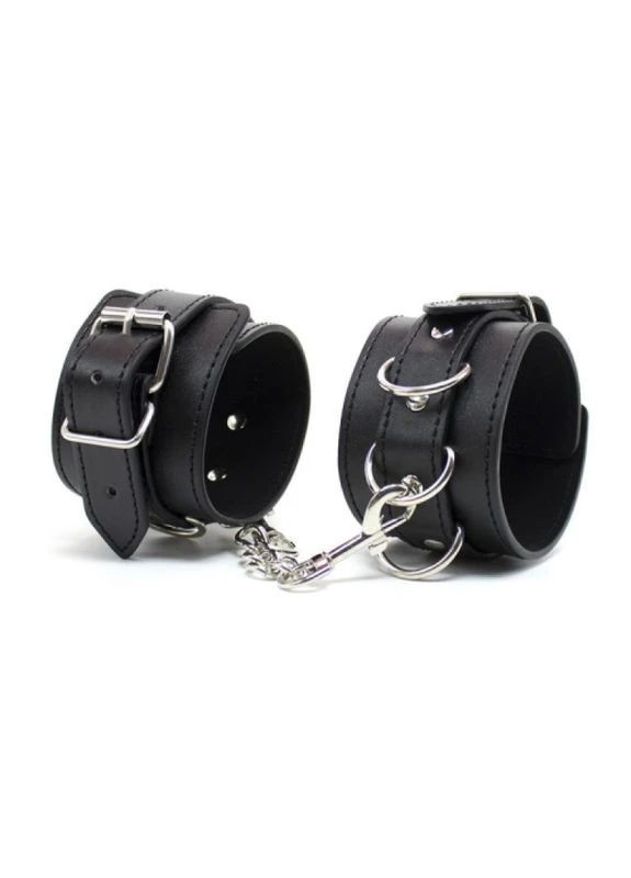 Чорні регульовані шкіряні наручники Tied Handcuffs Bdsm4u (381404391)