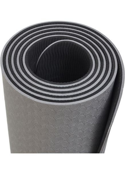 Килимок для йоги та фітнесу Black-Grey (TOP18013825/1) TECOFIT (370439578)