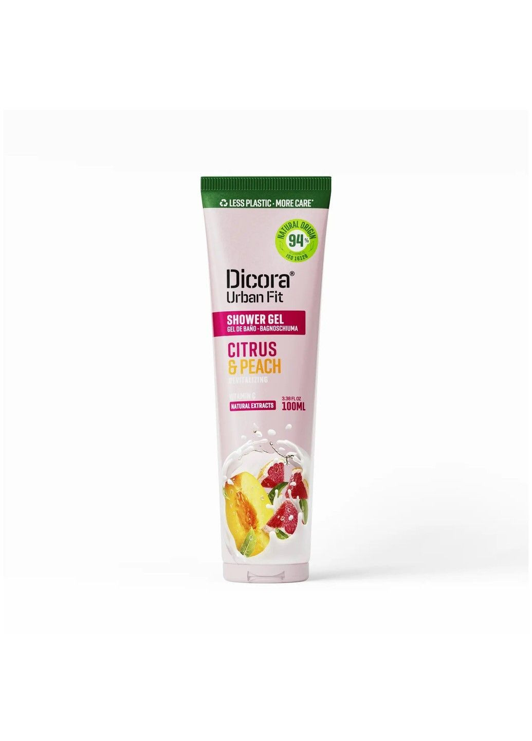Гель для душу Живильний з вітаміном С Цитрус та персик 100 мл Dicora Urban Fit (365747452)