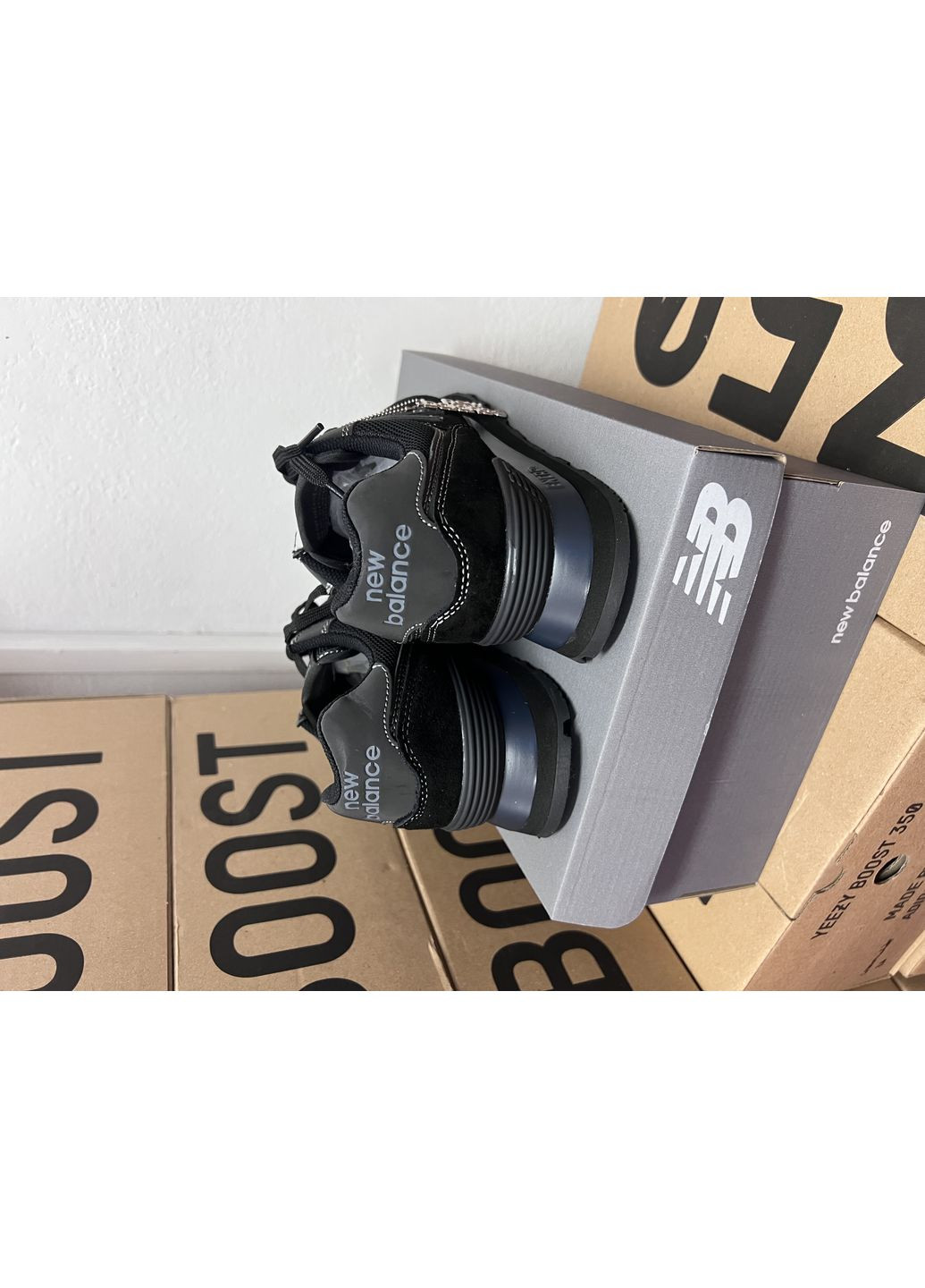 Черные демисезонные кроссовки мужские new balance 574 black нью беланс 574 No Brand