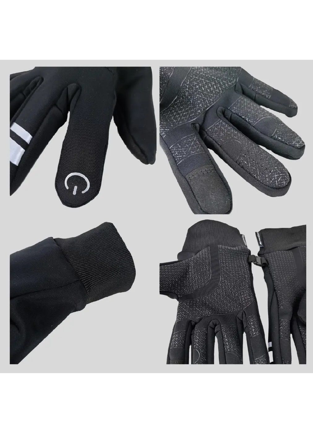 Рукавички демісезонні з сенсорним антиковзаючим покриттям світловідбивними елементами (478327-Prob) Розмір XL Unbranded (304140638)