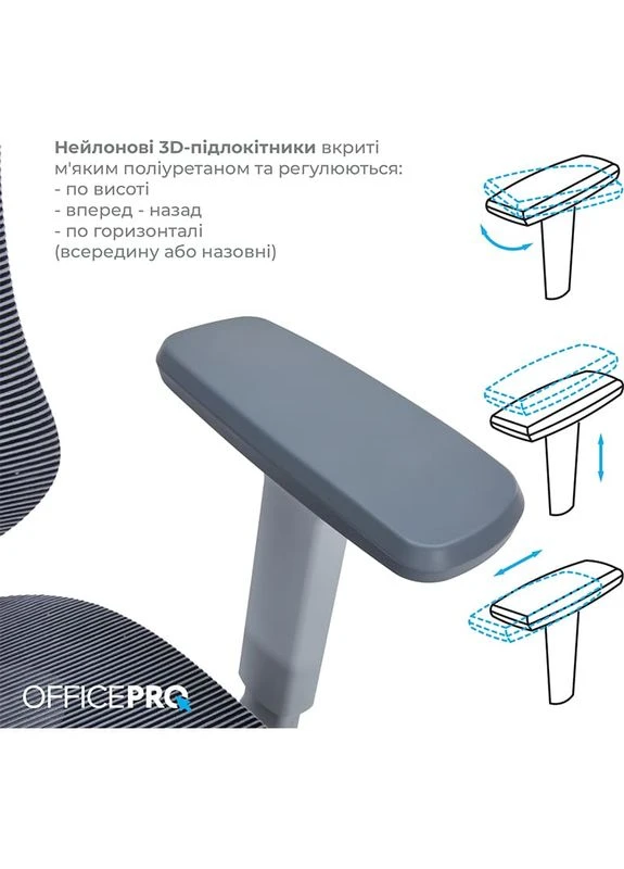 Кресло Atlas Gray/Dark Gray (OC630-G-DG-DG) OfficePro (362487675)