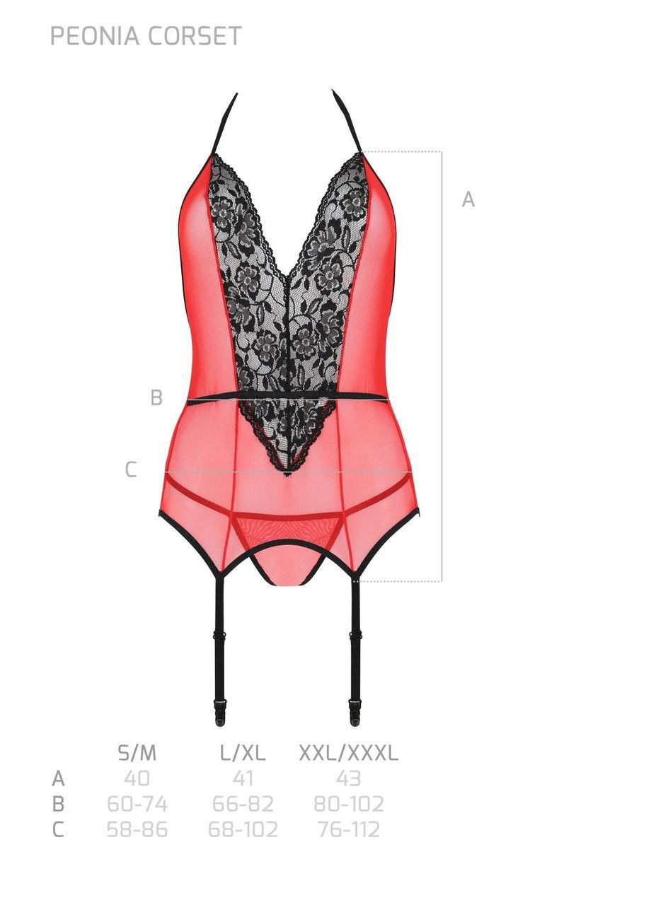 PEONIA CORSET red S/M Passion (303880603)