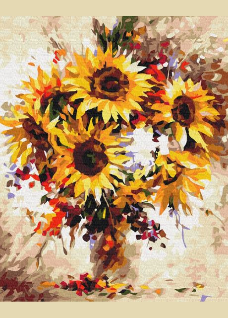 Картина по номерам Натюрморт с подсолнухами Набор для росписи на холсте Живопись по номерам 40x50 BS51415 Brushme (308989018)