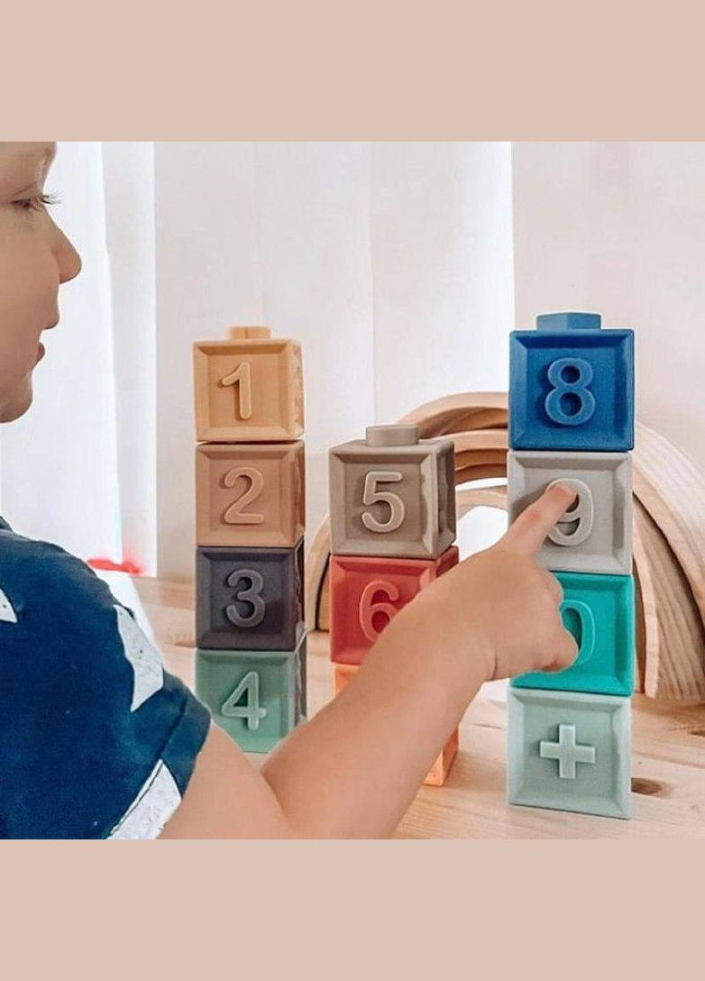 Набір розвиваючих сенсорних кубиків M1002 тактильні силіконові кубики в наборі з 12 шт Монтесорі Fun Game (327217466)