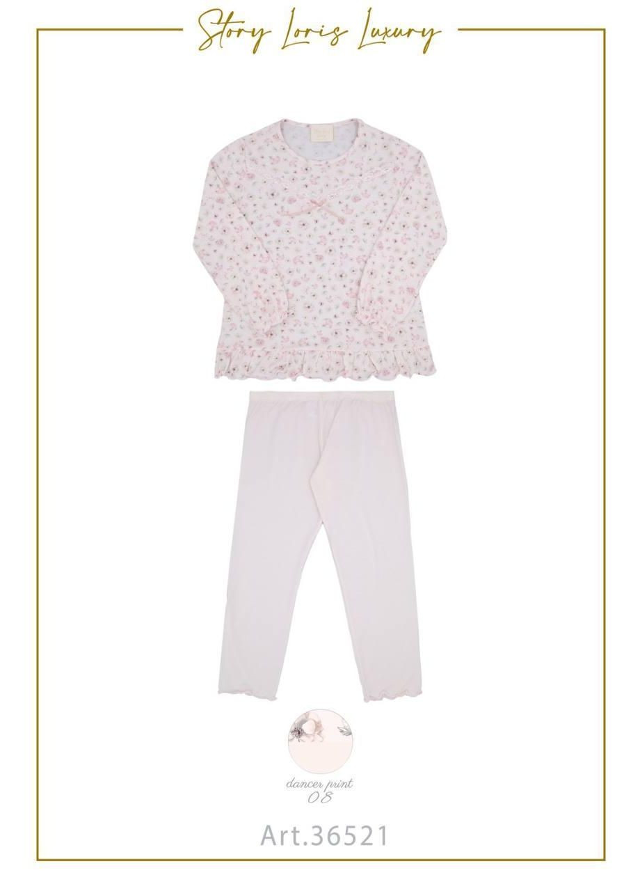 Рожева піжама luxury, арт. 36521, fiori, 8 років, 128 см Story Loris