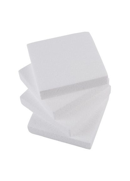 Пенопластовая заготовка Квадрат 743132 10х2 см 4 шт белая Santi (364767055)