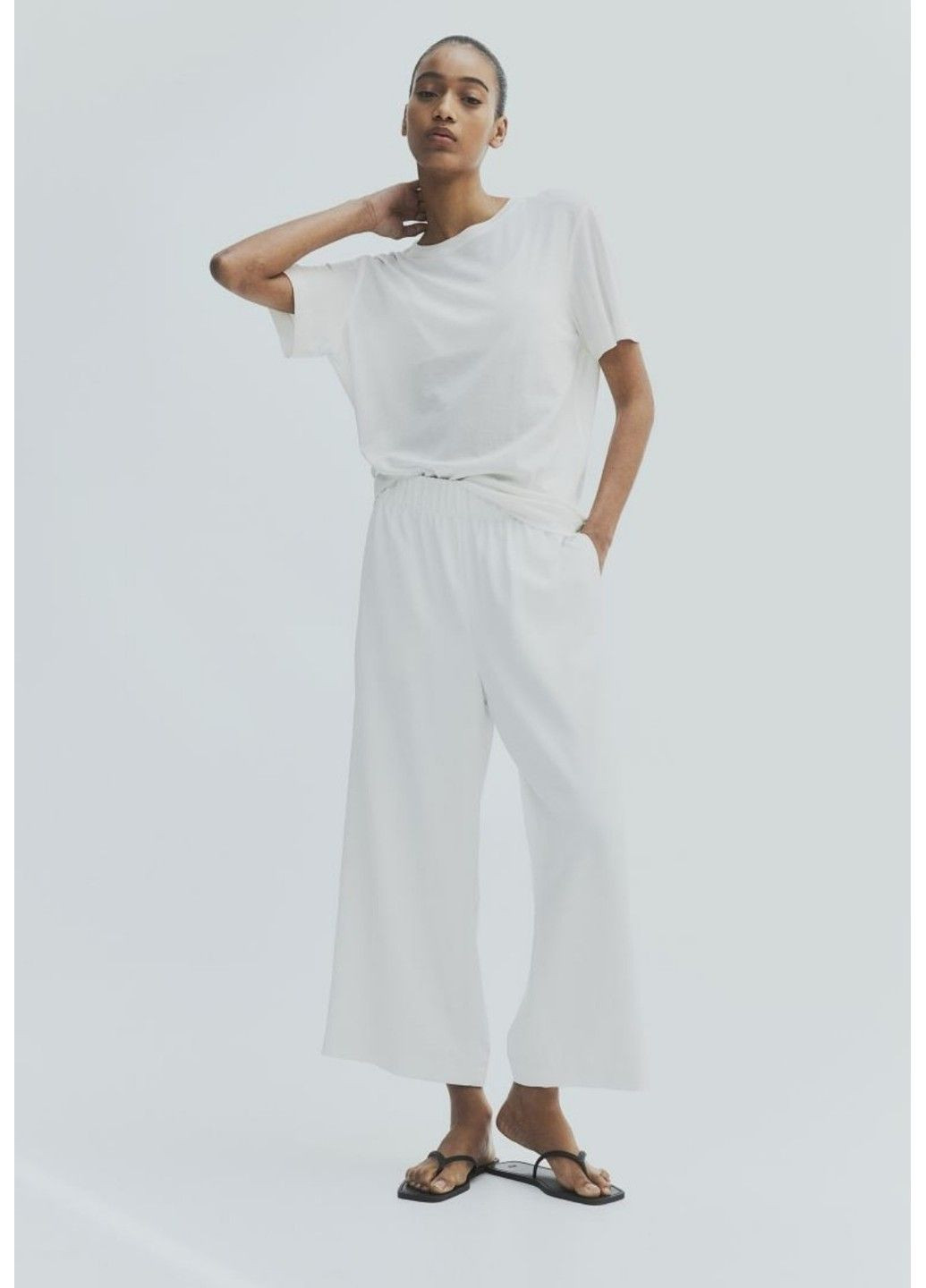 Женские штаны кюлоты Н&М (57019) XS Белые H&M (292632427)